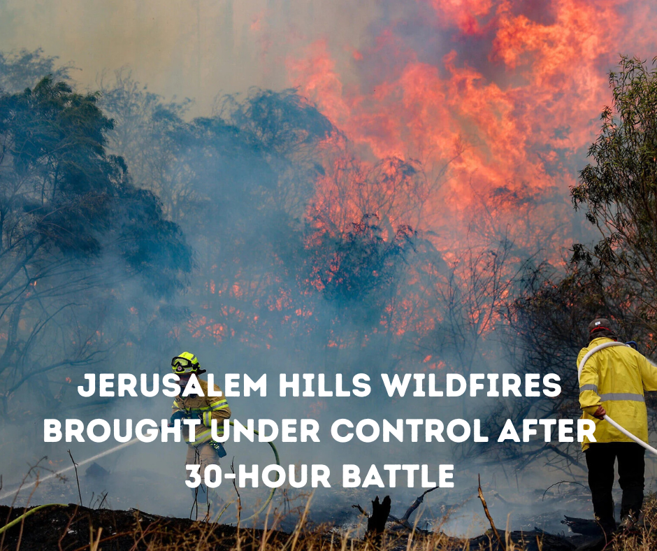 Jerusalem Hills Wildfires Brought Under Control After 30-Hour Battle, No Serious Injuries